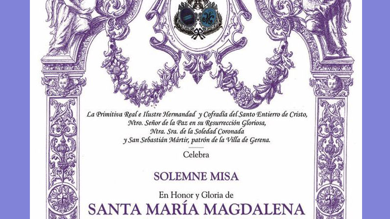 Misa en Honor y Gloria de Santa María Magdalena 2016